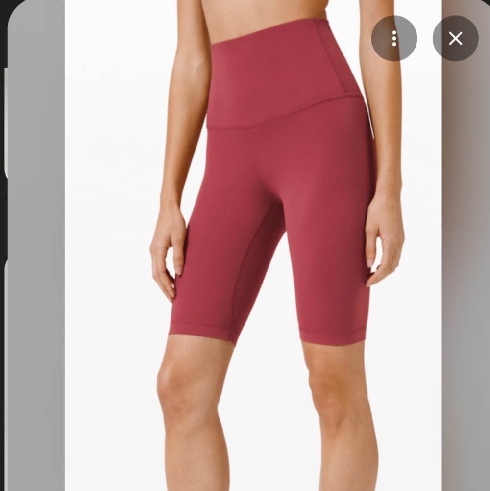 Women's Burgundy Biker Shorts